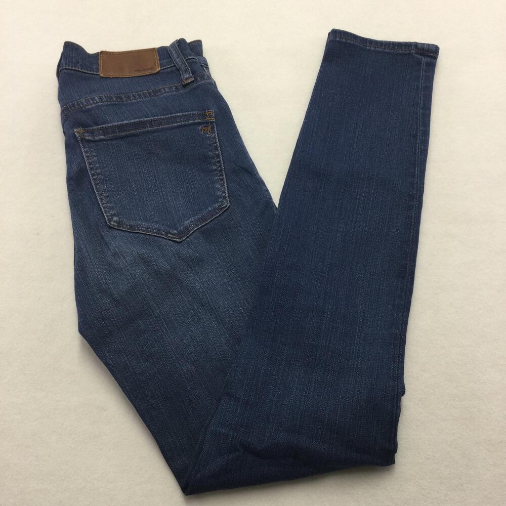 Madewell Roadtripper Skinny Jeans Womens 24 Blue Medium Wash Stretch Mid Rise